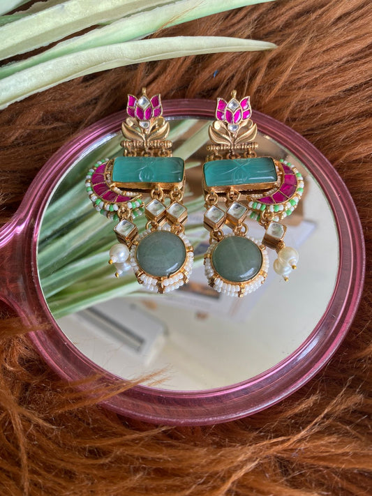 Traditional Indian Bracelet with Semi-Precious Stones