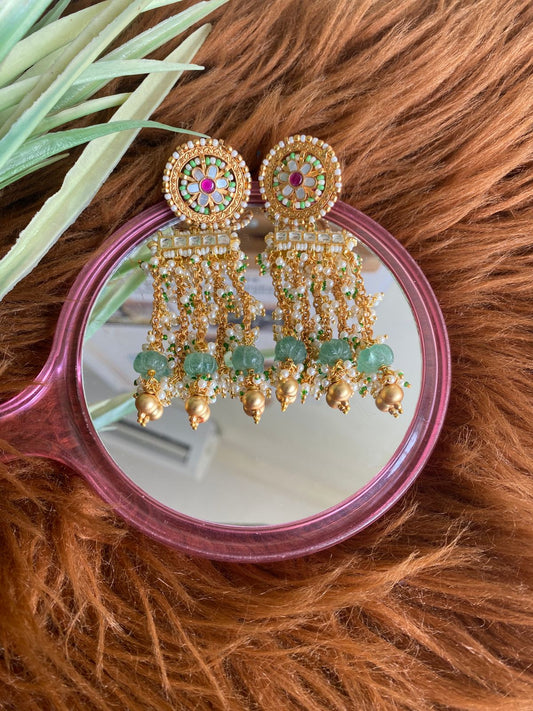 CARVING STONE EARRING