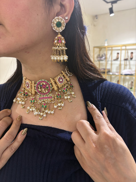 Zarin Jadau Choker Set