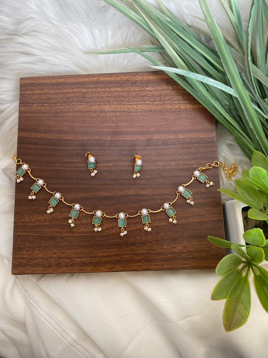 Teal Stone Earrings